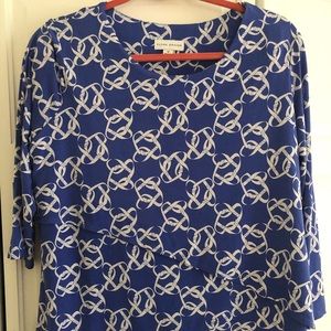 Brand new blue print top